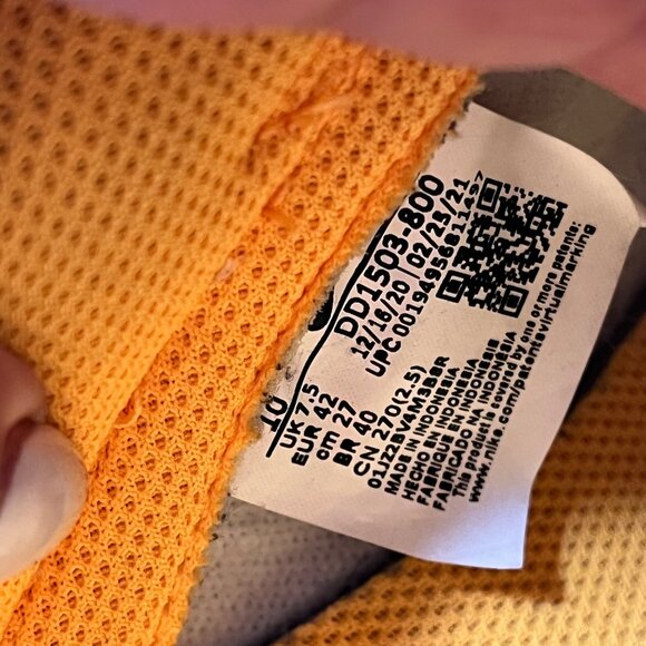 Nike Dunk Low laser Orange womens Sneakers Size 10 DD1503-800 noBox - Picture 4 of 8